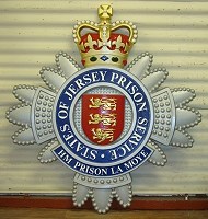 Jersey Prison Emblem. One of two 4ft/1220mm high, cast aluminium emblems made for La Moye Prison, Jersey.