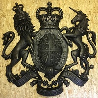 1520mm high royal coat of arms for the British Embassy in Kathmandu.