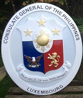 Philippine Consulate plaques. Three GRP plaques for the Philippine Consulate in Luxembourg.