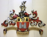 Hartland coat of arms. Private commission 1 metre x 1.5 metres GRP version of customer's coat of arms.