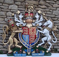 5ft royal special. GRP British royal coat of arms, 60in/152cm, hand painted (special).