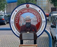 W G Grace plaque. Relief modelled and painted plaque of the famous cricket player.